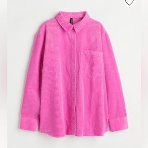 pink corduroy shirt